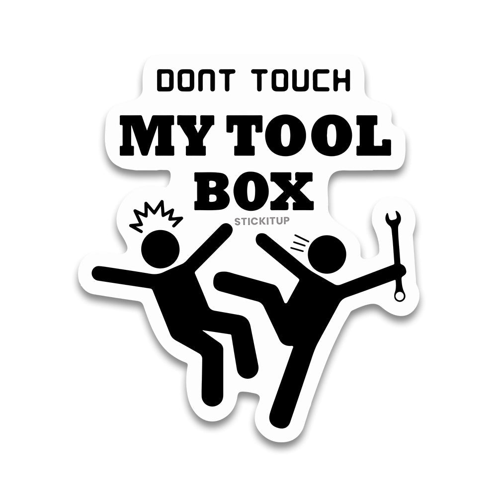 My tool Box Bumper Sticker waterproof vinyl decal for laptop, bike, car & bottle