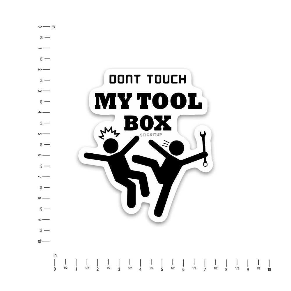 My tool Box Bumper Sticker waterproof vinyl decal for laptop, bike, car & bottle