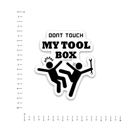 My tool Box Bumper Sticker waterproof vinyl decal for laptop, bike, car & bottle