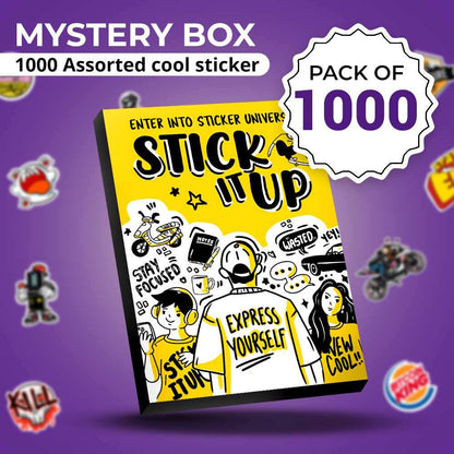 Mystery Box 7 [1000 Random Stickers] waterproof vinyl decal for laptop, bike, car & bottle