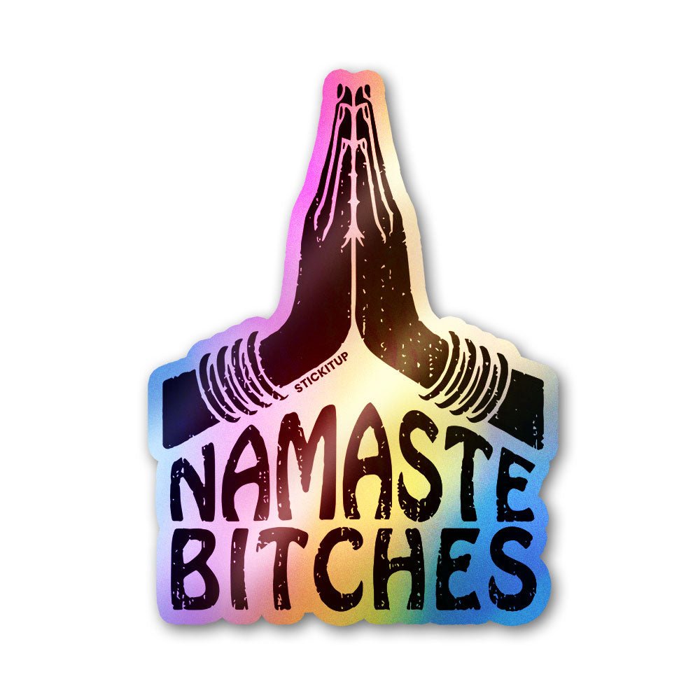 Namaste Sticker Holographic Stickers waterproof vinyl decal for laptop, bike, car & bottle