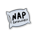 Nap Enthusiast Sticker waterproof vinyl decal for laptop, bike, car & bottle