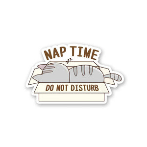 Nap Sticker waterproof vinyl decal for laptop, bike, car & bottle