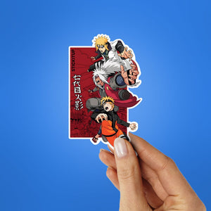 Naruto Family Sticker waterproof vinyl decal for laptop, bike, car & bottle