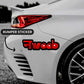 Nawaab Bumper Sticker waterproof vinyl decal for laptop, bike, car & bottle