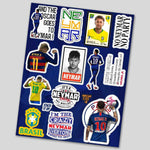 Naymar mini sticker sheet waterproof vinyl decal for laptop, bike, car & bottle