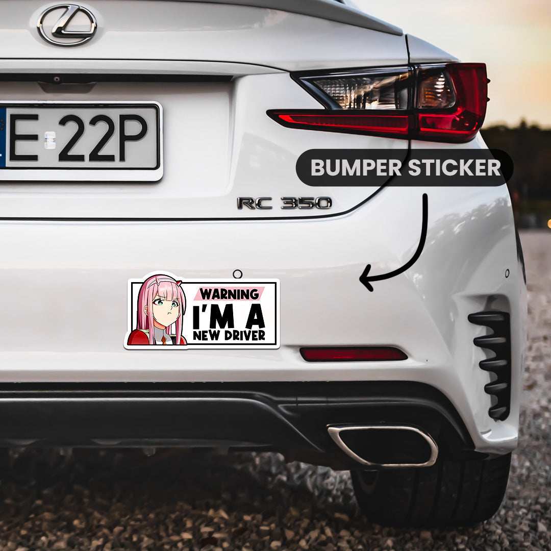 New Driver Sticker By Rta Buy New Driver Bumper Sticker Online | Premium Waterproof Vinyl | STICK ...