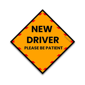 New driver Bumper Sticker waterproof vinyl decal for laptop, bike, car & bottle
