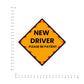 New driver Bumper Sticker waterproof vinyl decal for laptop, bike, car & bottle