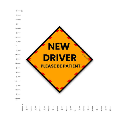 New driver Bumper Sticker waterproof vinyl decal for laptop, bike, car & bottle