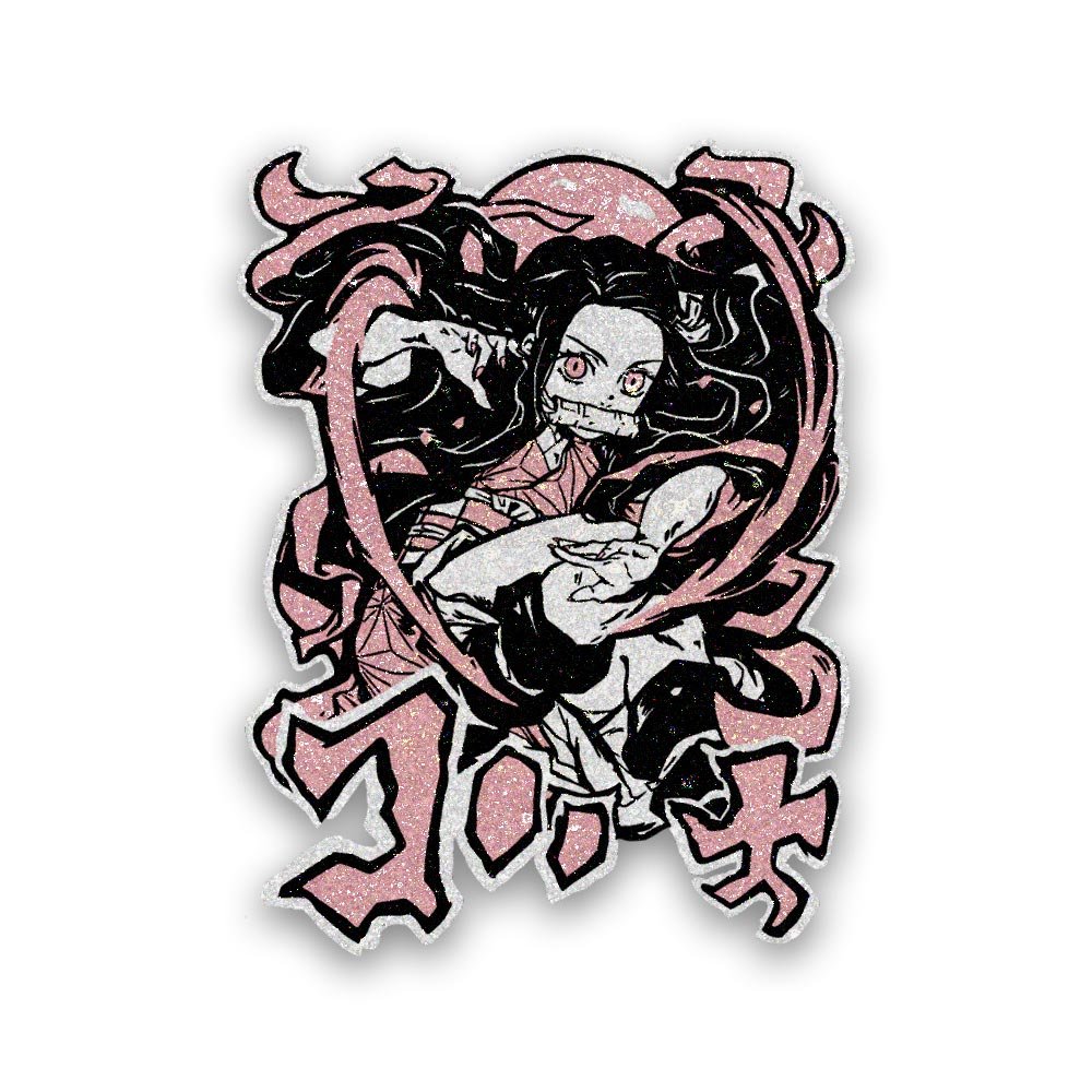 Nazuko Sticker Decal Buy Nezuko kamado Glitter Sticker Online | Premium Waterproof Vinyl ...