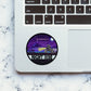 Night Ride Glitter Sticker waterproof vinyl decal for laptop, bike, car & bottle