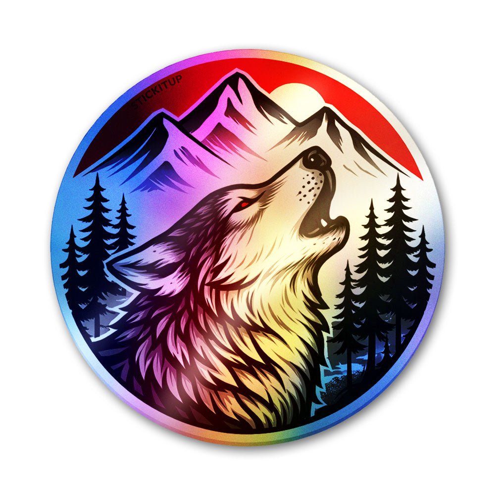 Night Wolf Holographic Stickers - Holographic stickers | STICK IT UP