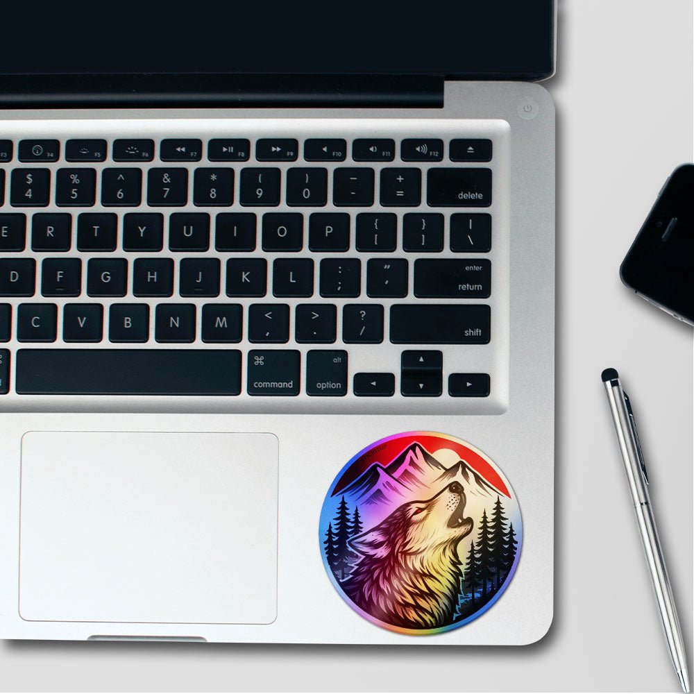 Night Wolf Holographic Stickers - Holographic stickers | STICK IT UP