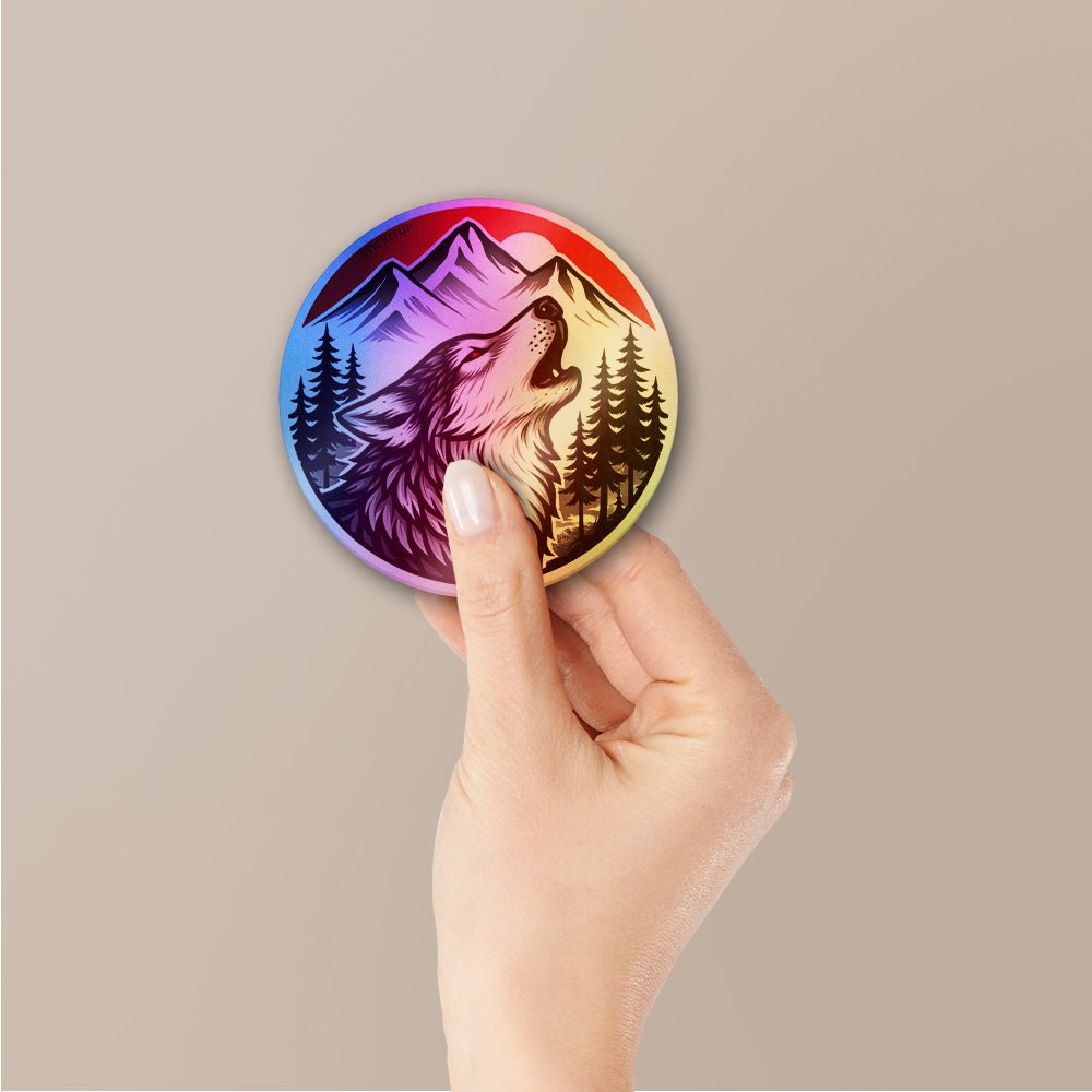 Night Wolf Holographic Stickers - Holographic stickers | STICK IT UP