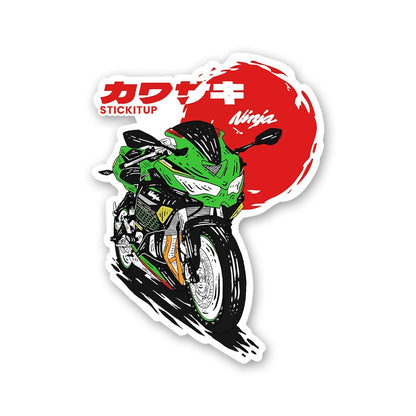Ninja zx Sticker waterproof vinyl decal for laptop, bike, car & bottle