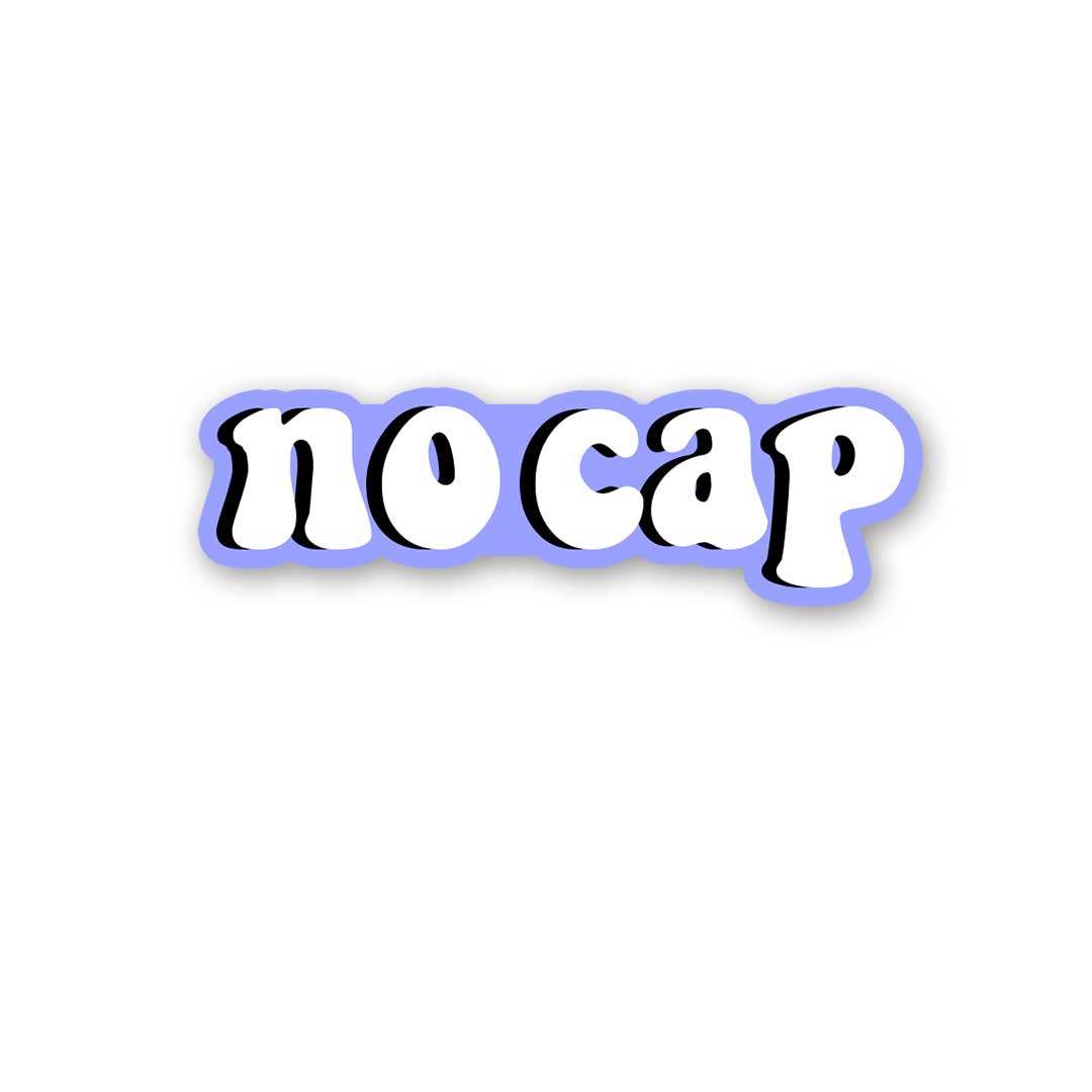 No Cap Sticker waterproof vinyl decal for laptop, bike, car & bottle