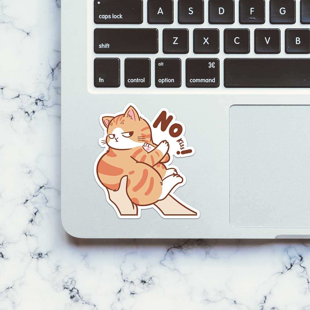 No Kiss Sticker waterproof vinyl decal for laptop, bike, car & bottle