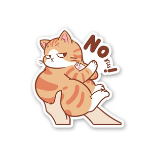 No Kiss Sticker waterproof vinyl decal for laptop, bike, car & bottle