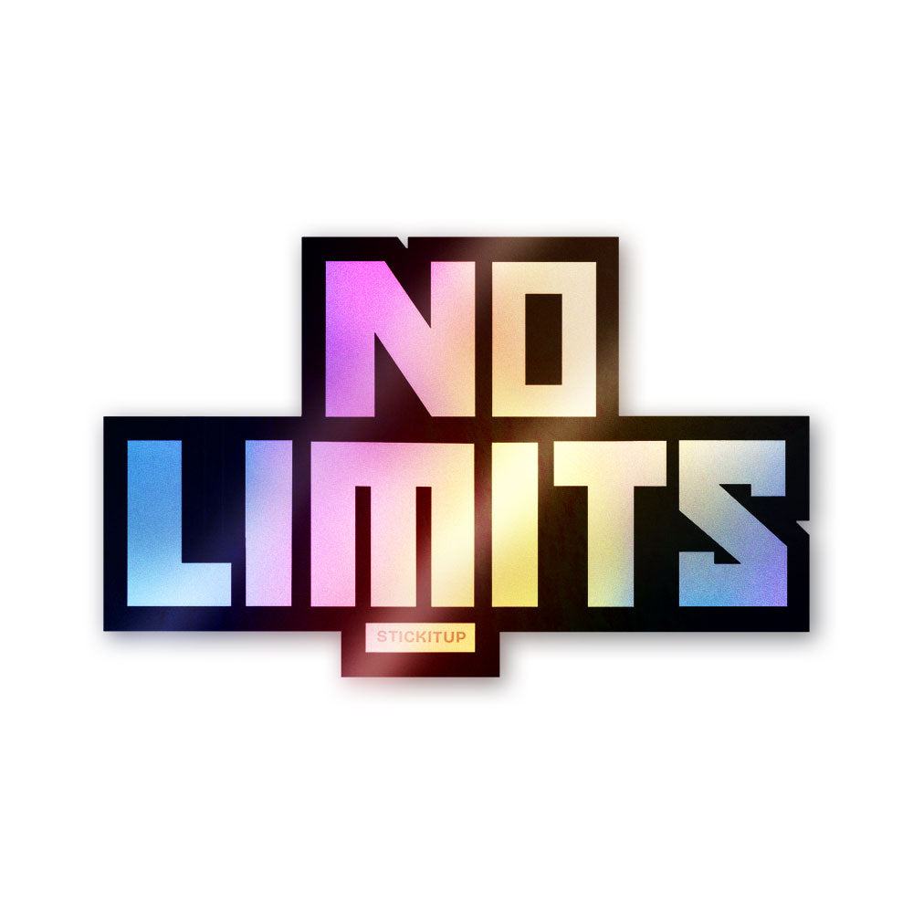 No Limits Bold Holographic Stickers