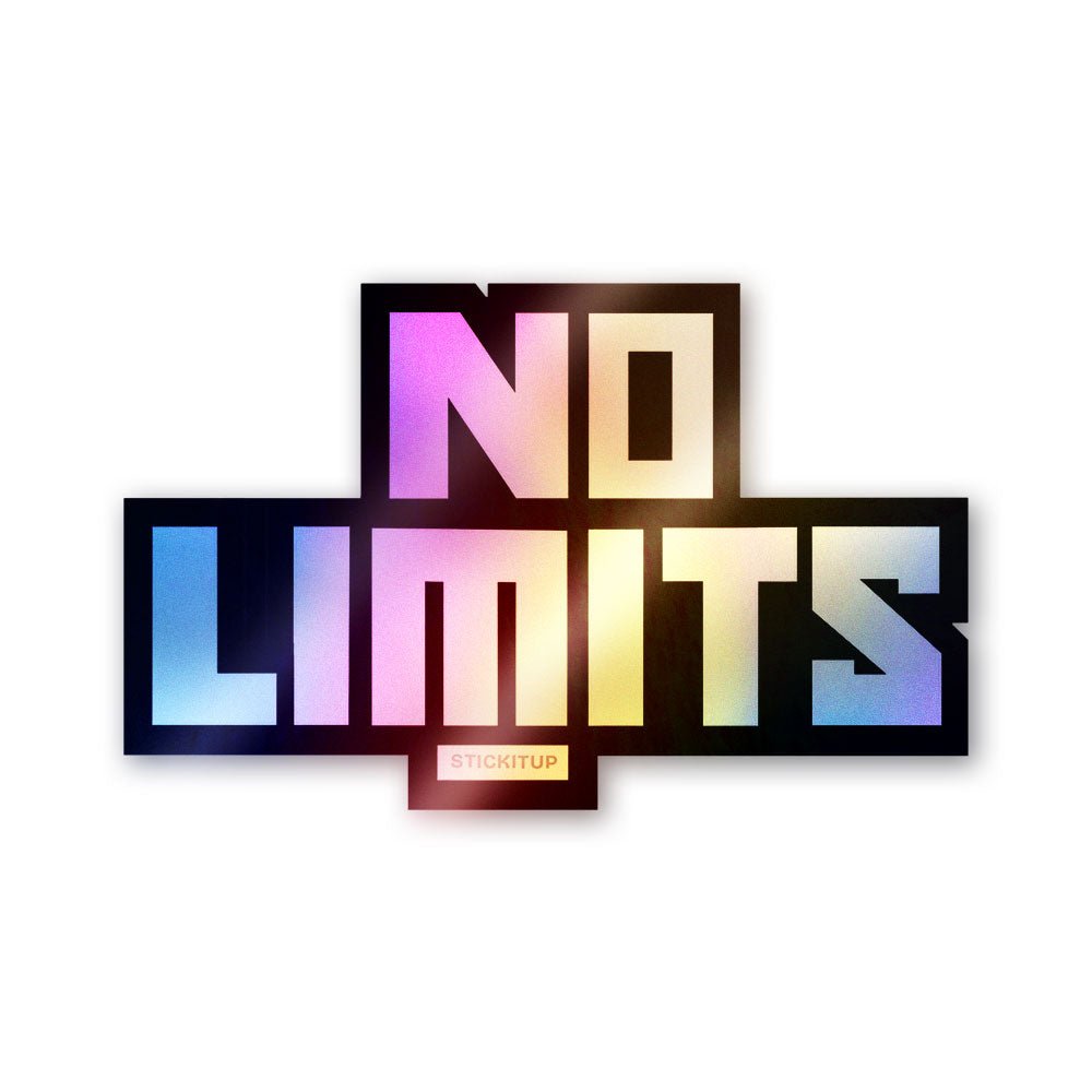 No Limits Bold Holographic Stickers - Holographic stickers | STICK IT UP