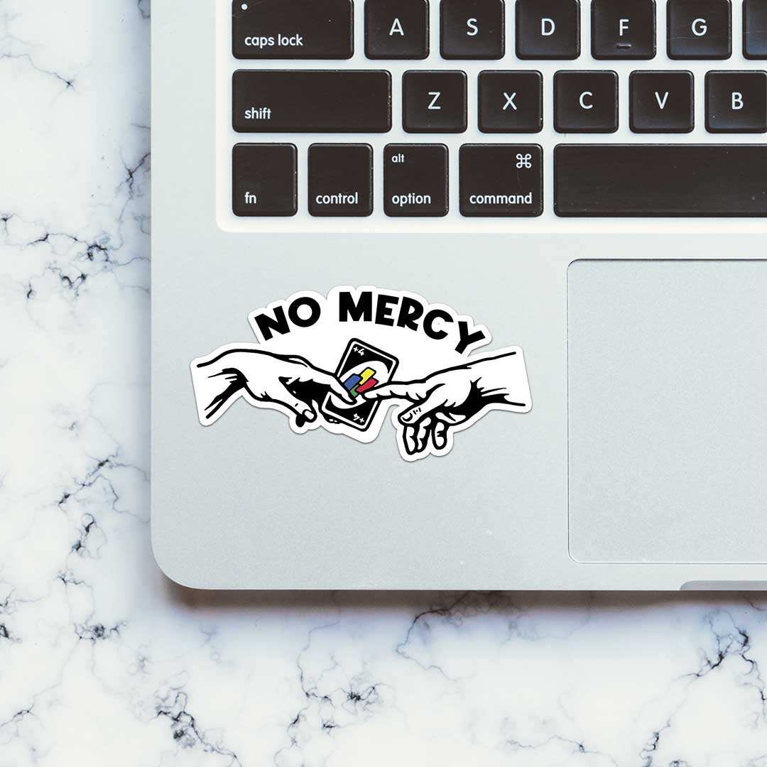 No Mercy Sticker waterproof vinyl decal for laptop, bike, car & bottle