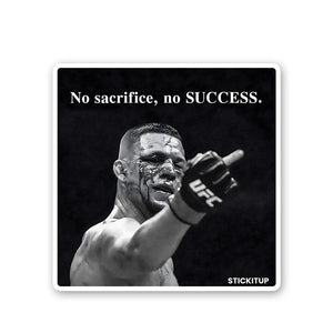 No Sacrifice No Success Sticker waterproof vinyl decal for laptop, bike, car & bottle