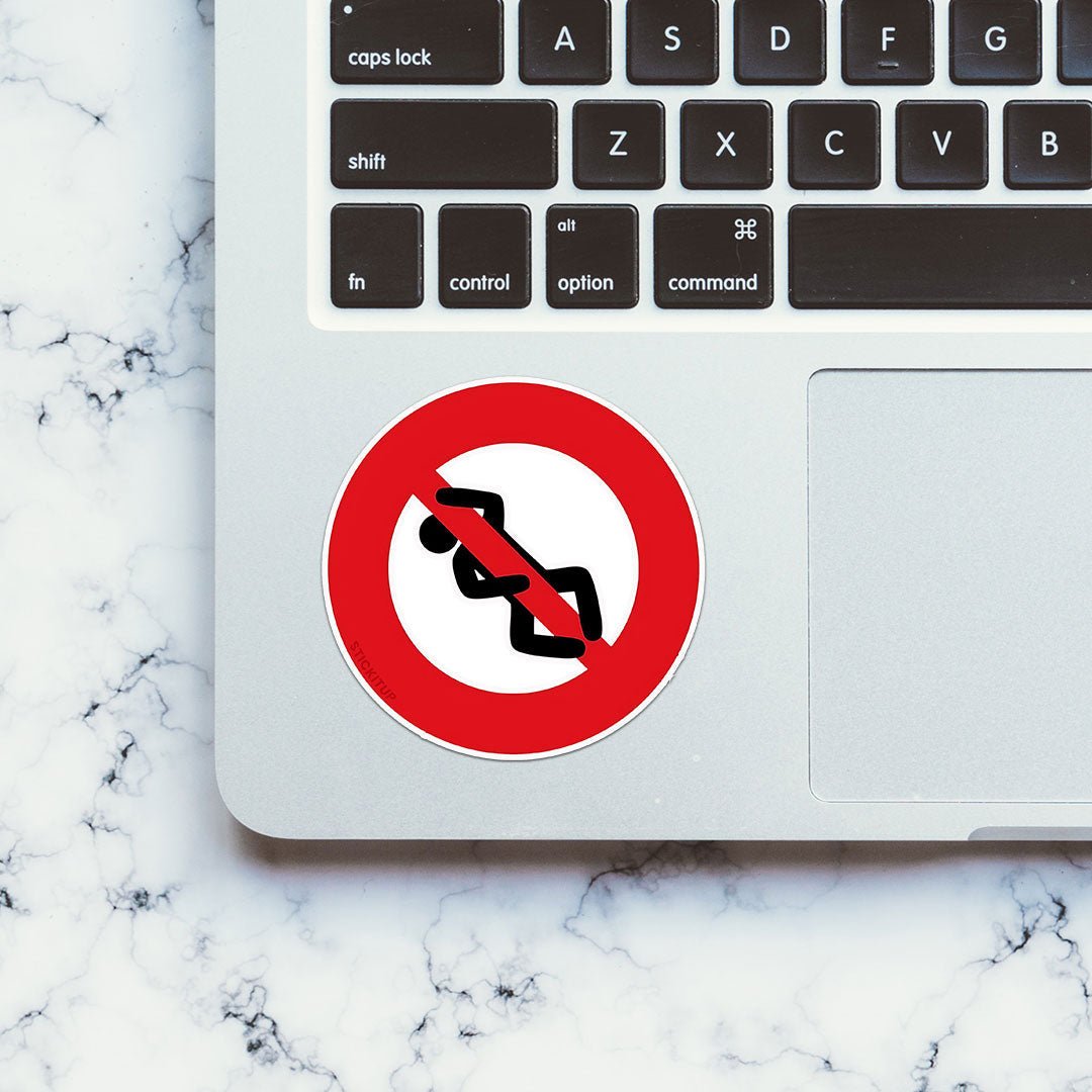No Sliding Sticker Sticker waterproof vinyl decal for laptop, bike, car & bottle