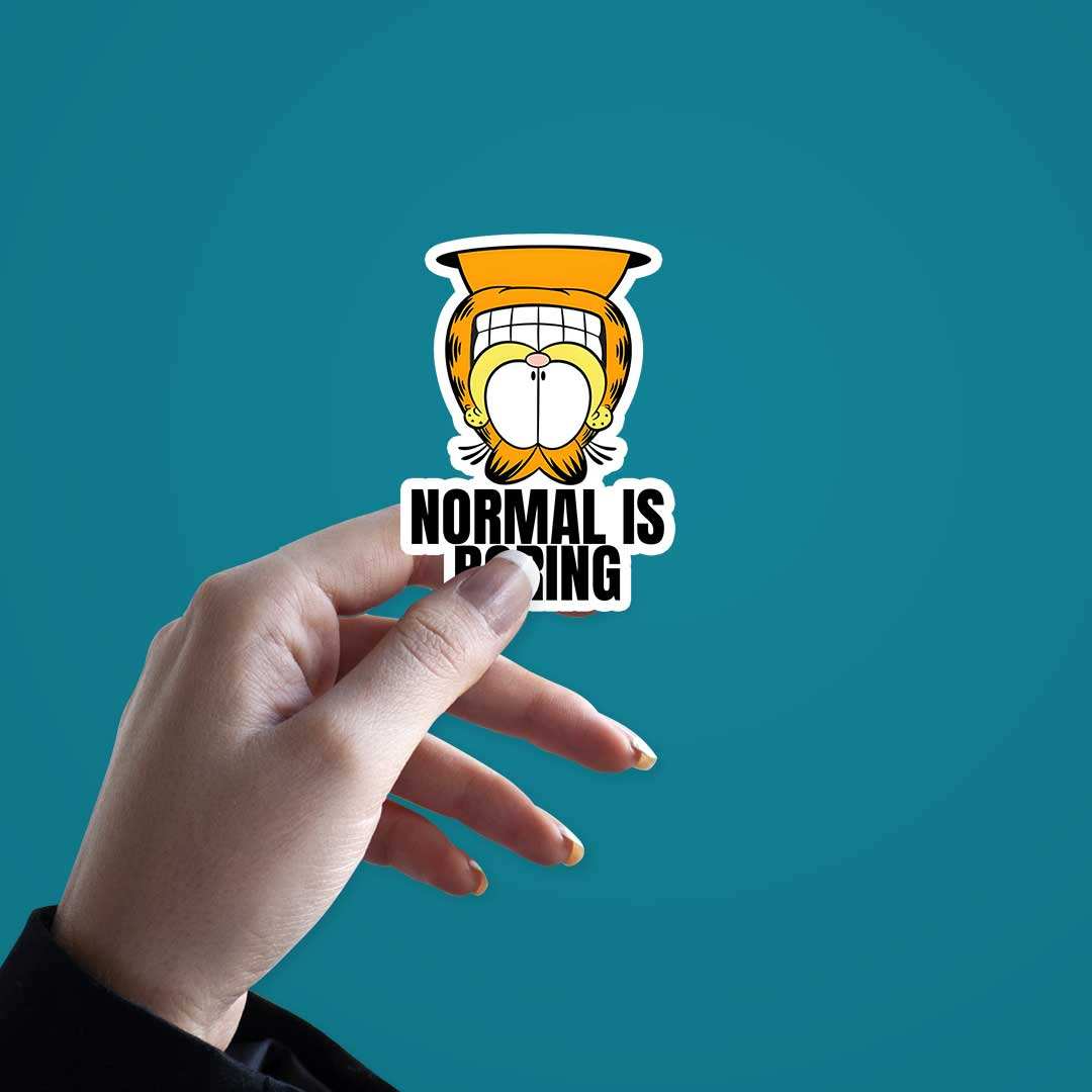 Normal Is Boring Sticker waterproof vinyl decal for laptop, bike, car & bottle
