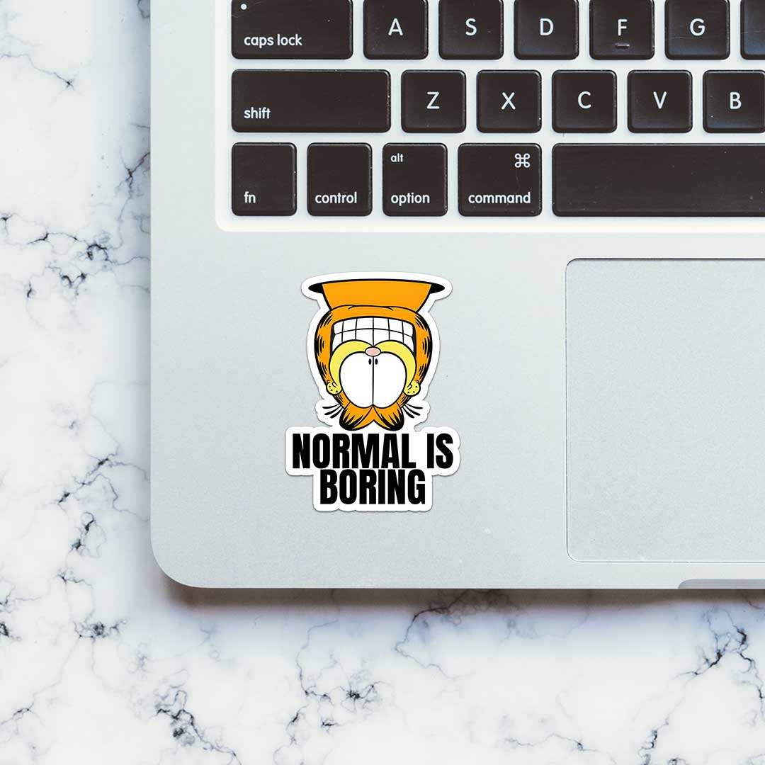 Normal Is Boring Sticker waterproof vinyl decal for laptop, bike, car & bottle