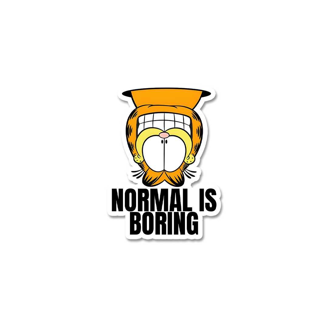 Normal Is Boring Sticker waterproof vinyl decal for laptop, bike, car & bottle