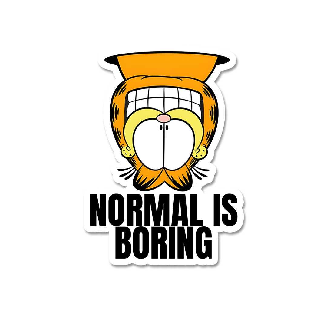 Normal Is Boring Sticker waterproof vinyl decal for laptop, bike, car & bottle