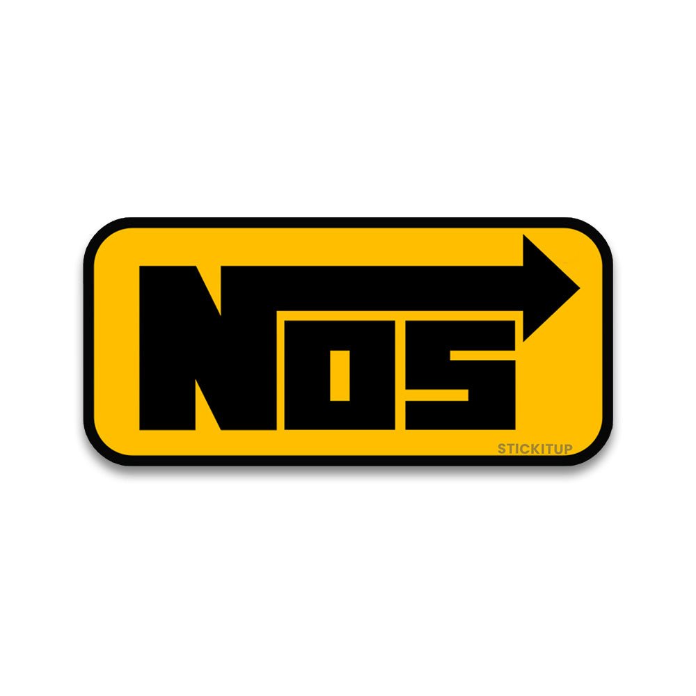 NOS Bumper Sticker waterproof vinyl decal for laptop, bike, car & bottle