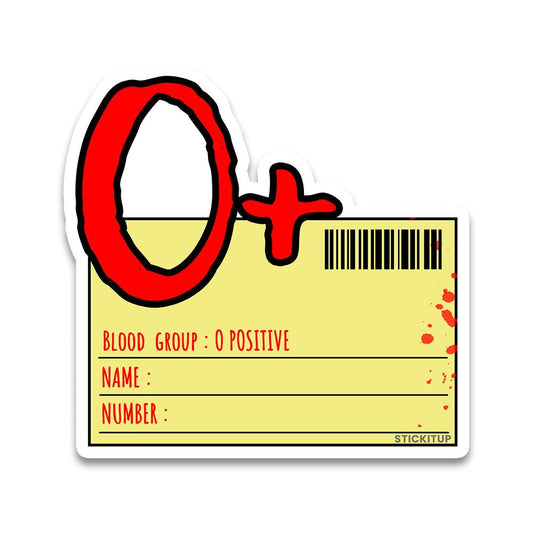 O Plus Bumper Sticker waterproof vinyl decal for laptop, bike, car & bottle