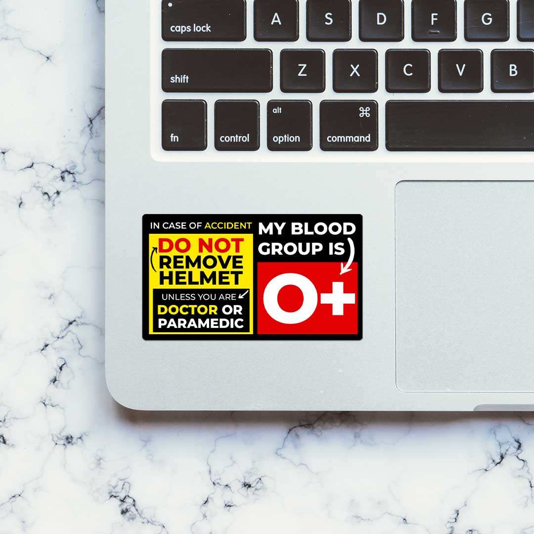 O Positive Sticker waterproof vinyl decal for laptop, bike, car & bottle