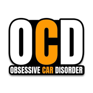 Obsessive Car Disorder Bumper Sticker waterproof vinyl decal for laptop, bike, car & bottle