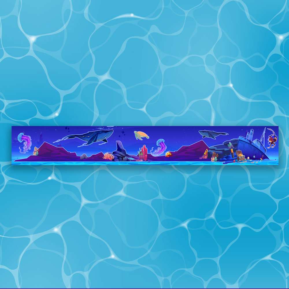 Ocean Infinity Sticker waterproof vinyl decal for laptop, bike, car & bottle