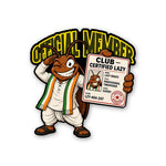 Official CJP Member Sticker waterproof vinyl decal for laptop, bike, car & bottle