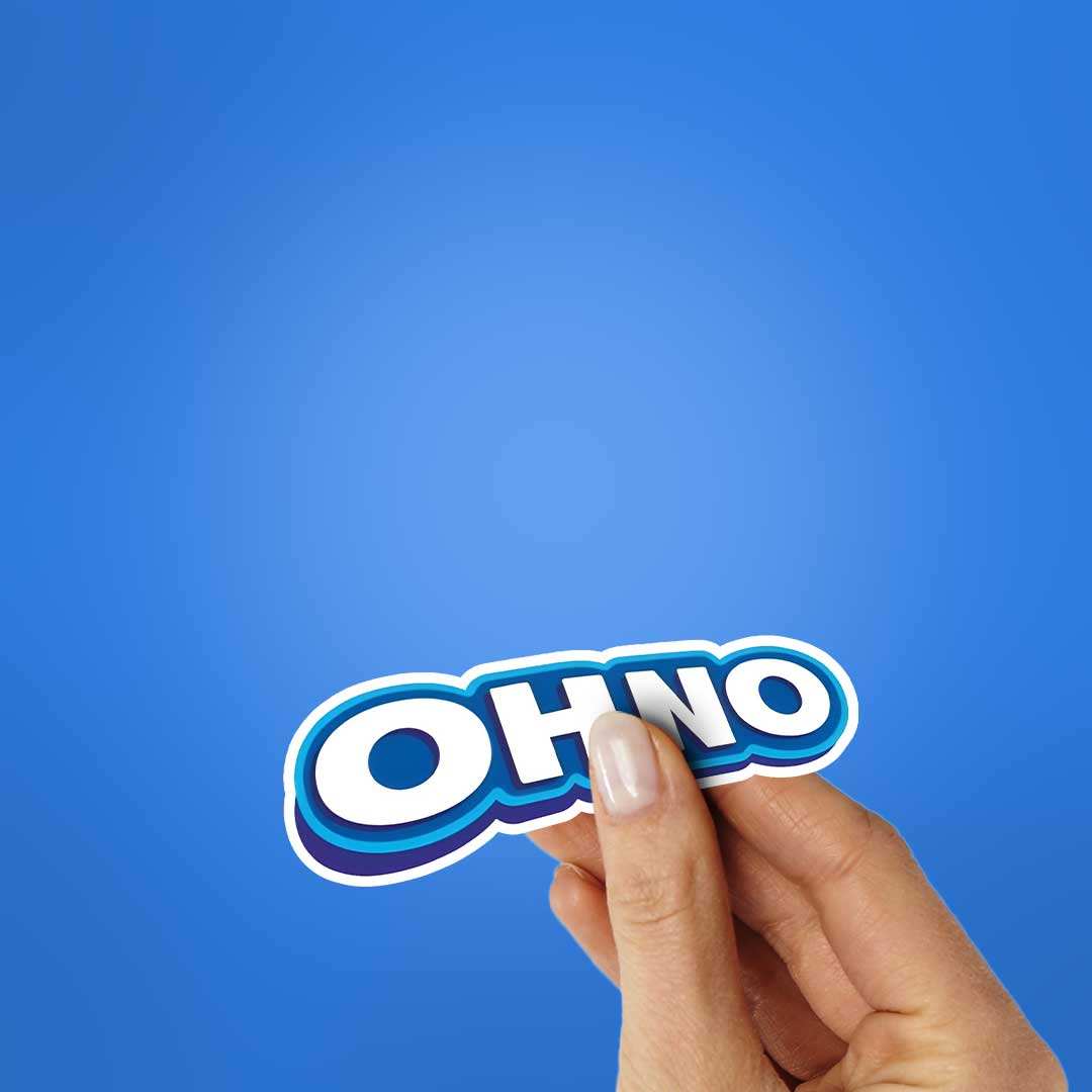 Ohno Sticker waterproof vinyl decal for laptop, bike, car & bottle