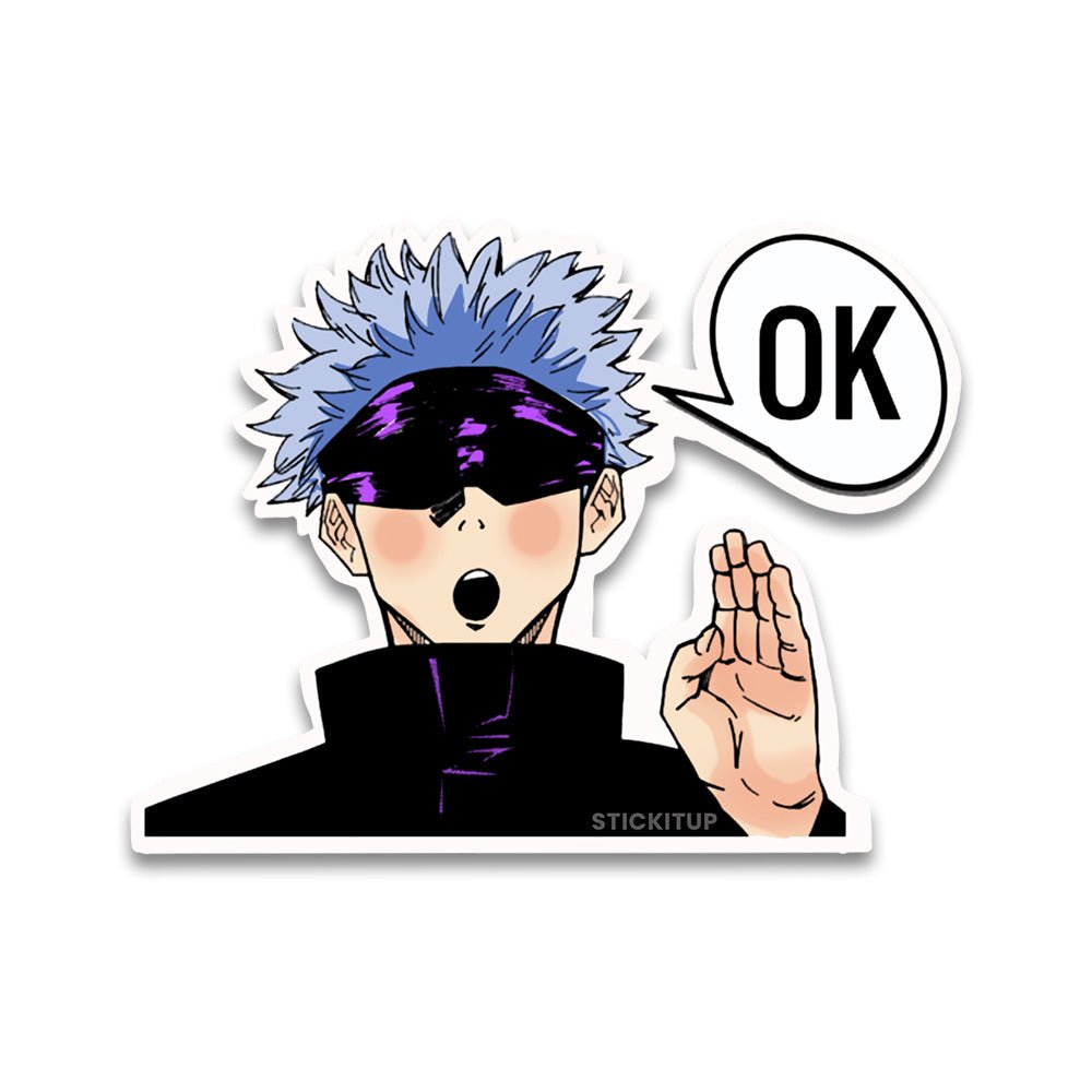 ok Bumper Sticker waterproof vinyl decal for laptop, bike, car & bottle