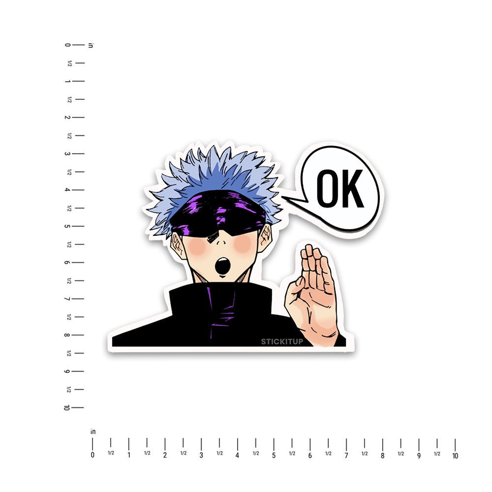 ok Bumper Sticker waterproof vinyl decal for laptop, bike, car & bottle