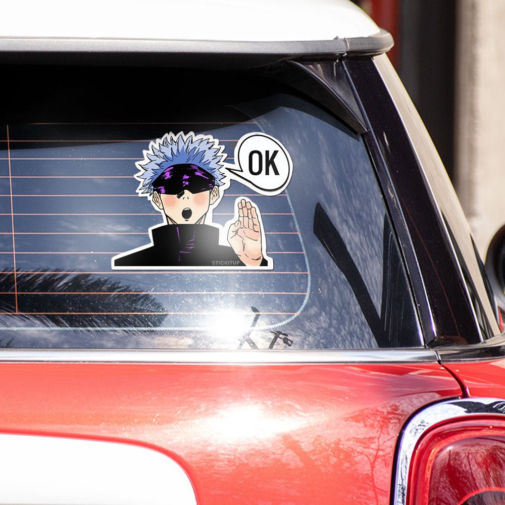 ok Bumper Sticker waterproof vinyl decal for laptop, bike, car & bottle