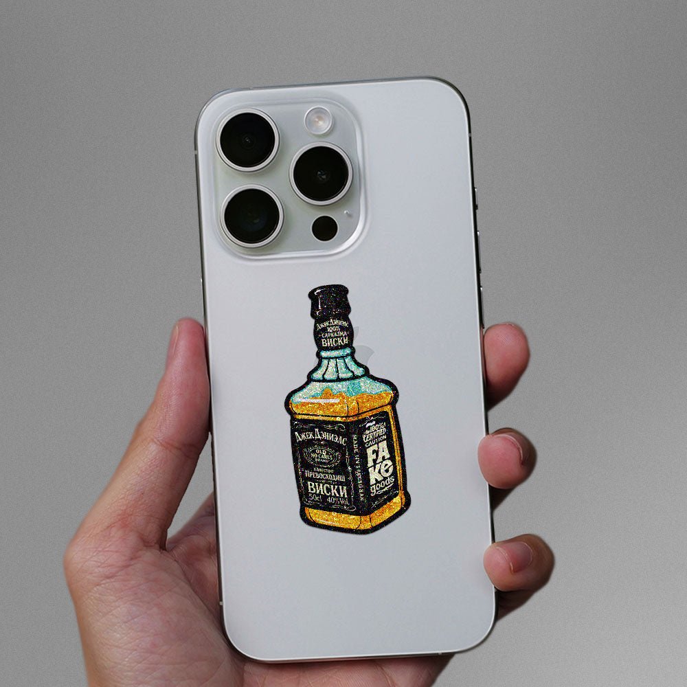 Old Whiskey Label Glitter Sticker - Glitter Stickers | STICK IT UP