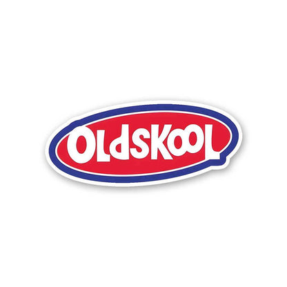 Oldskool Sticker waterproof vinyl decal for laptop, bike, car & bottle