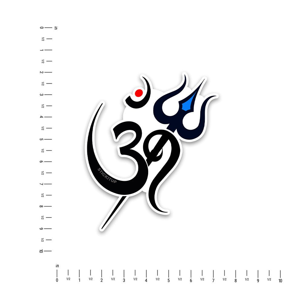 om Bumper Sticker waterproof vinyl decal for laptop, bike, car & bottle