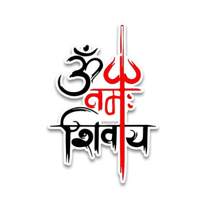 Om Namah Shivay Bumper Sticker waterproof vinyl decal for laptop, bike, car & bottle