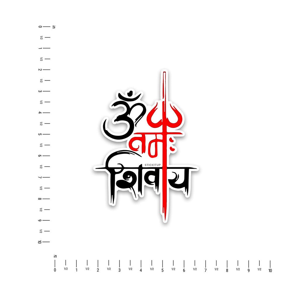 Om Namah Shivay Bumper Sticker waterproof vinyl decal for laptop, bike, car & bottle