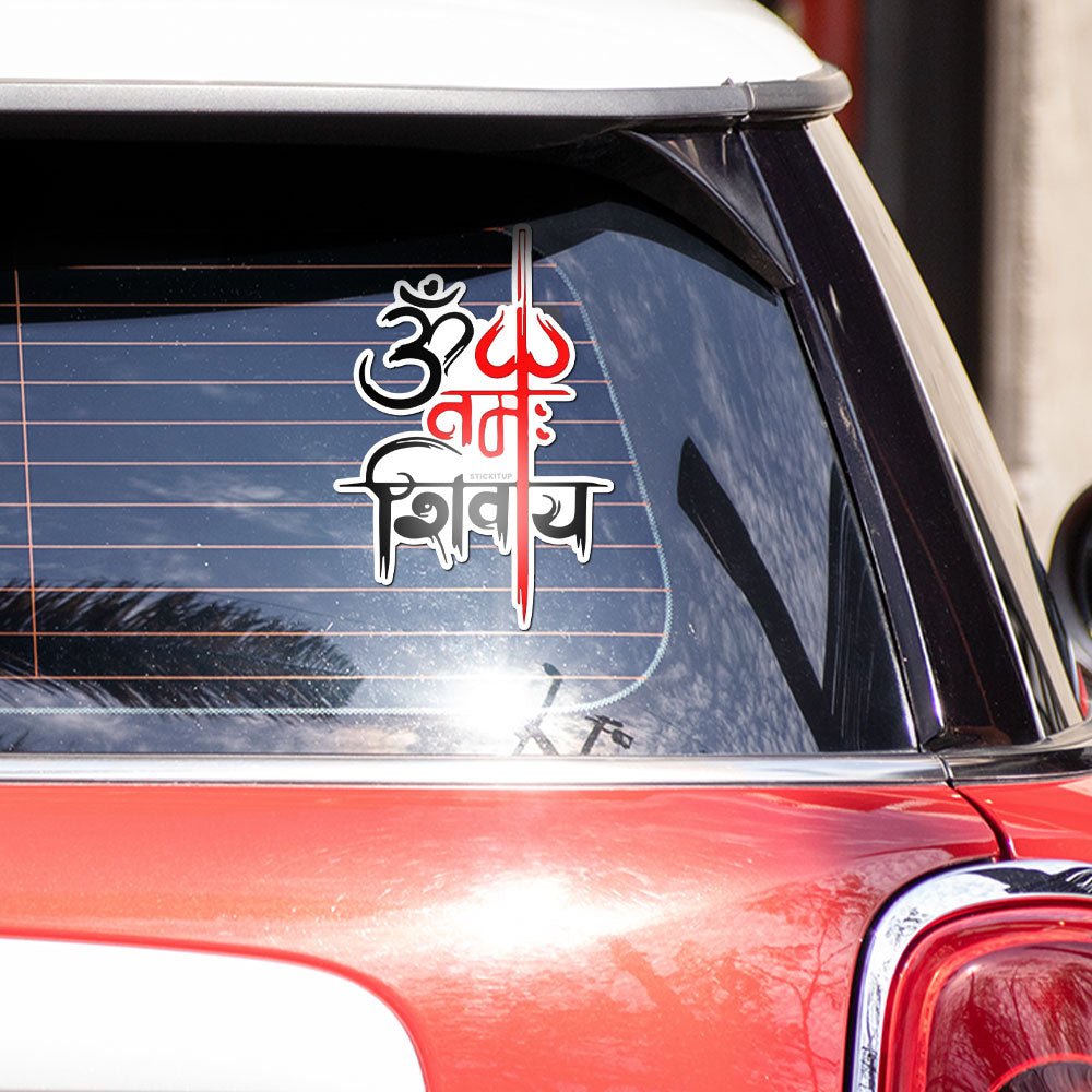 Om Namah Shivay Bumper Sticker waterproof vinyl decal for laptop, bike, car & bottle