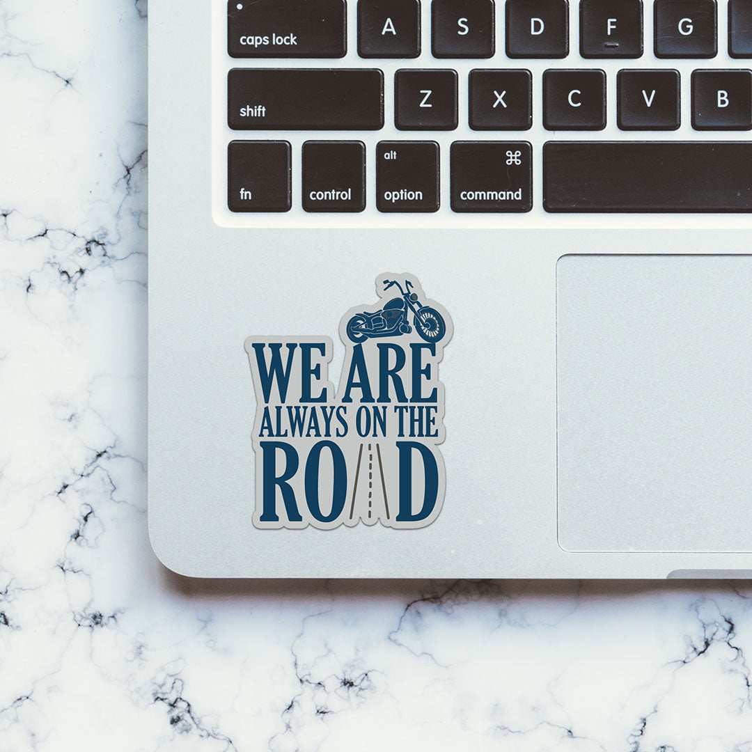 On The Road Sticker waterproof vinyl decal for laptop, bike, car & bottle