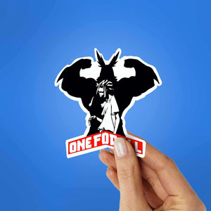 One For All Sticker waterproof vinyl decal for laptop, bike, car & bottle